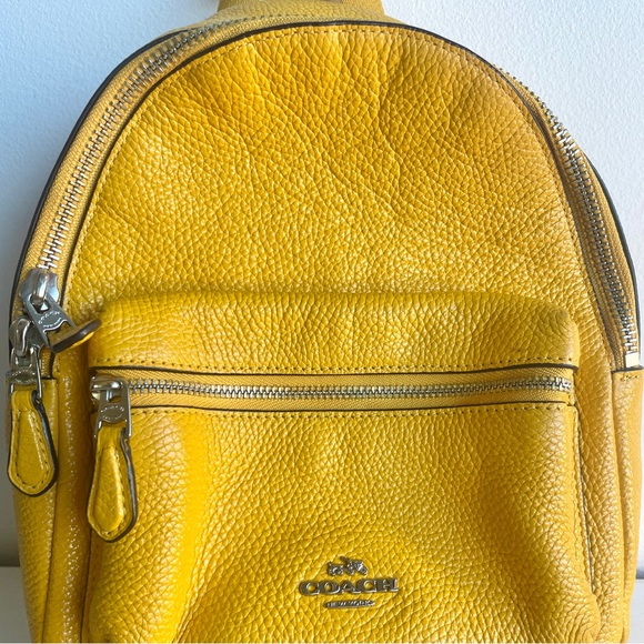 Coach 1757-F38263 Yellow Leather Mini Backpack - Picture 6 of 15
